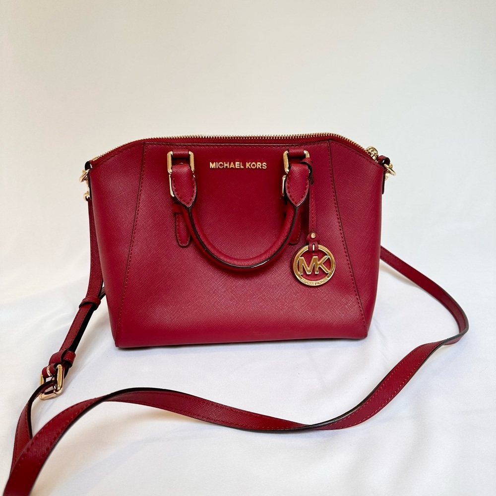 Michael Kors Cherry Red Satchel
